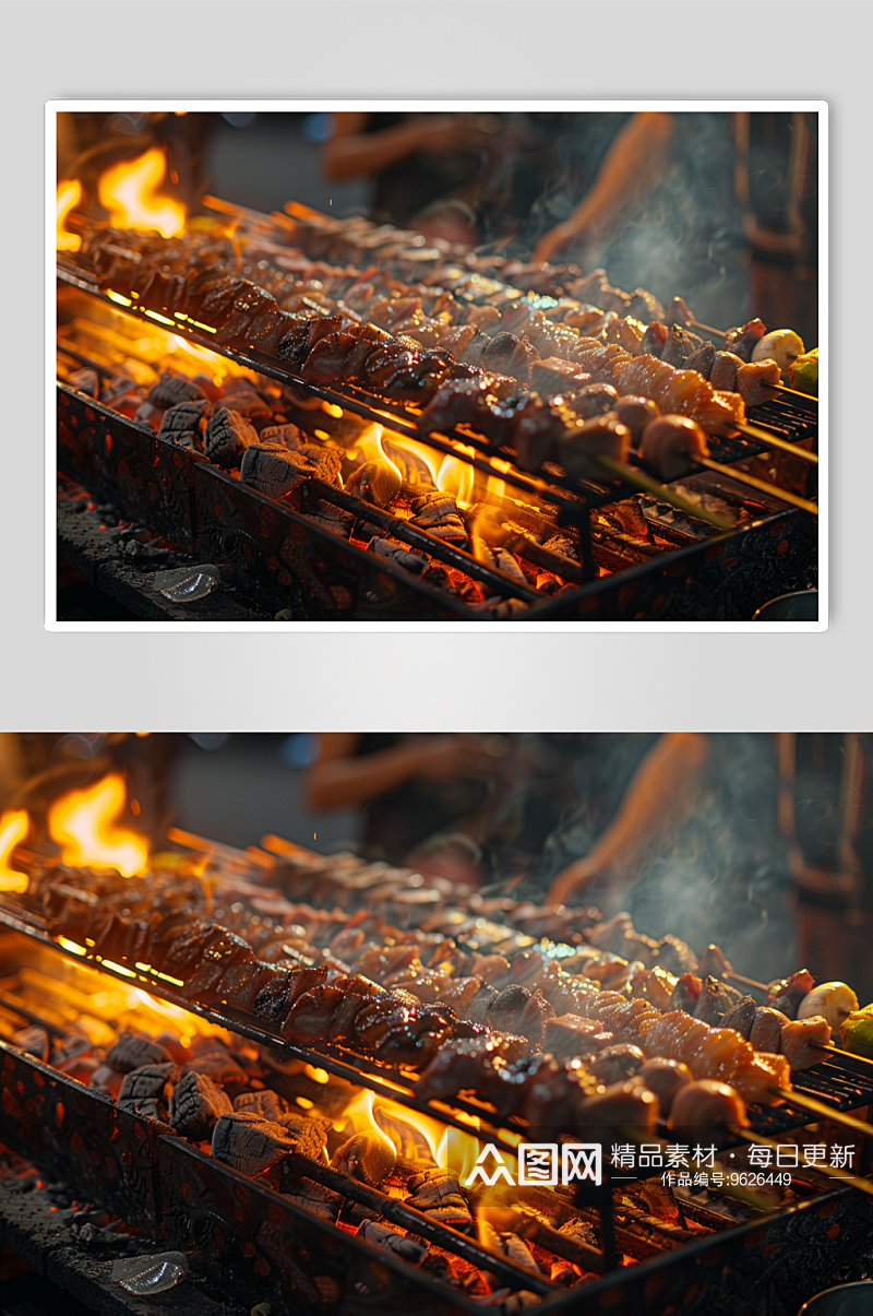 AI数字艺术美食烧烤图片素材