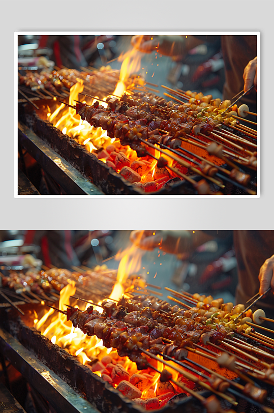 AI数字艺术美食烧烤图片