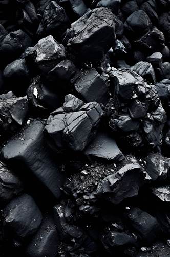 AI数字艺术高清煤炭矿石工业燃料摄影图片