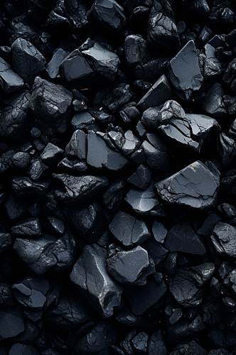 AI数字艺术高清煤炭矿石工业燃料摄影图片