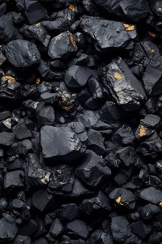 AI数字艺术超清煤炭矿石工业燃料摄影图片