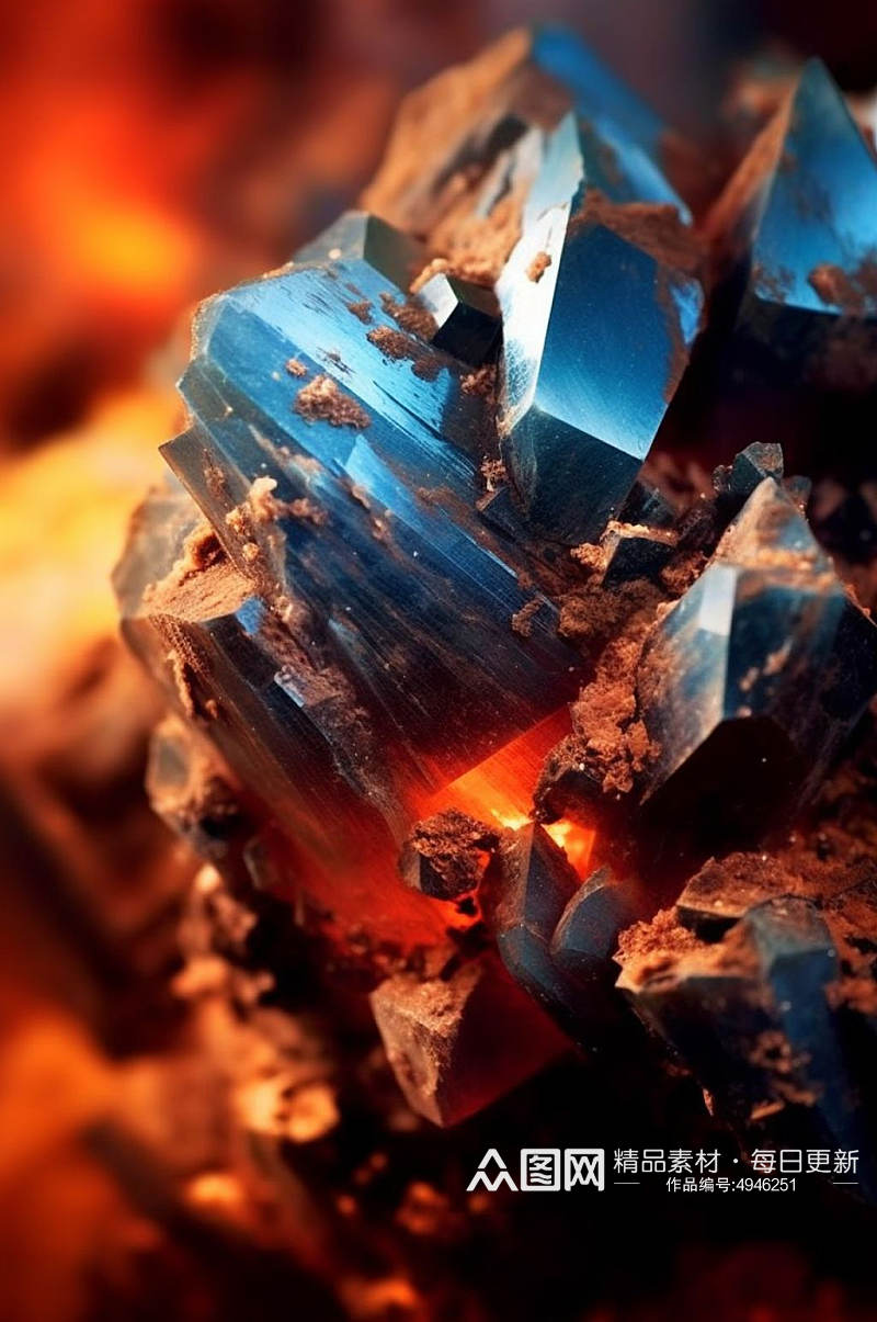 AI数字艺术清晰煤炭矿石工业燃料摄影图片素材