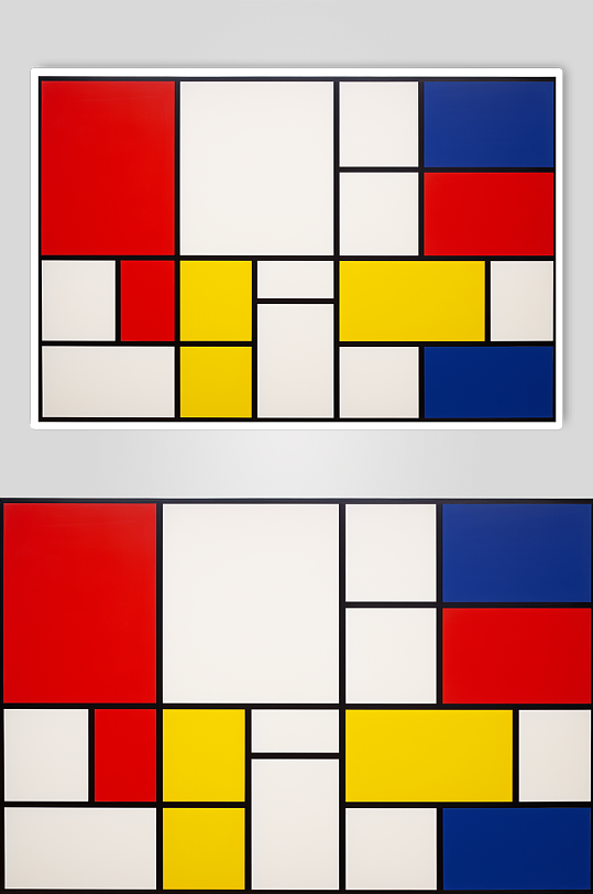 AI数字艺术蒙德里安色块图案图片