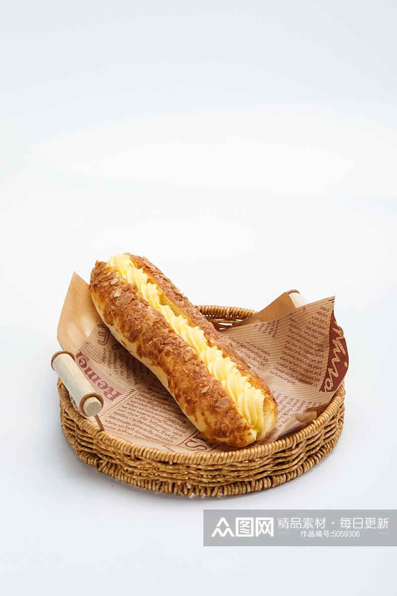 奶油脆脆面包美食摄影图片素材
