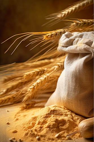 AI数字艺术高清面粉小麦粉烘焙摄影图片