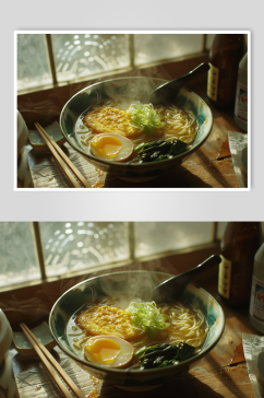 AI数字艺术早餐面条面食摄影图