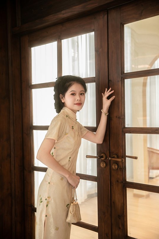 旗袍女性民国人物摄影图片-众图网