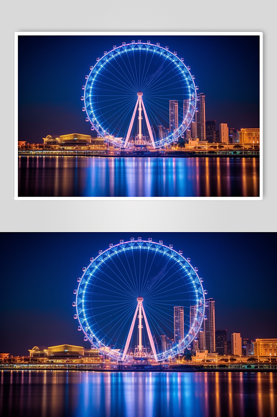 AI数字艺术唯美摩天轮摄影图片-众图网