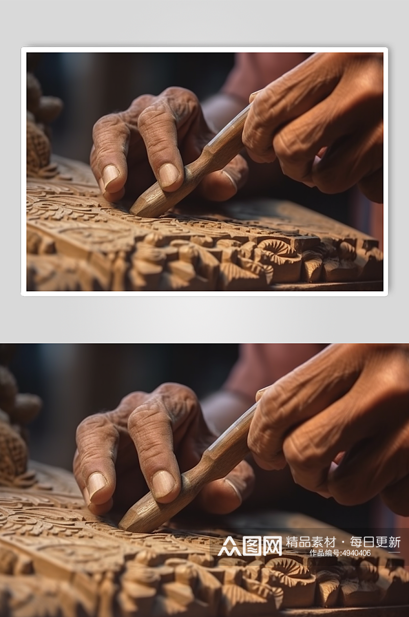 AI数字艺术清晰木匠手艺人摄影图片素材