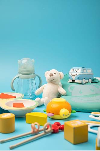 宝宝衣服口水兜母婴用品摄影图片