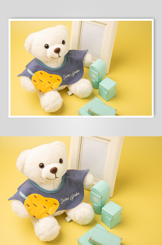 黄色可爱儿童玩偶玩具母婴用品摄影图片
