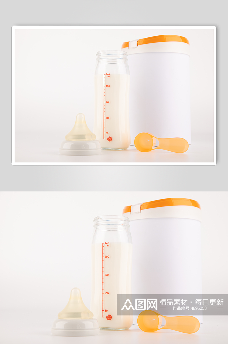 白色奶瓶母婴用品摄影图片素材
