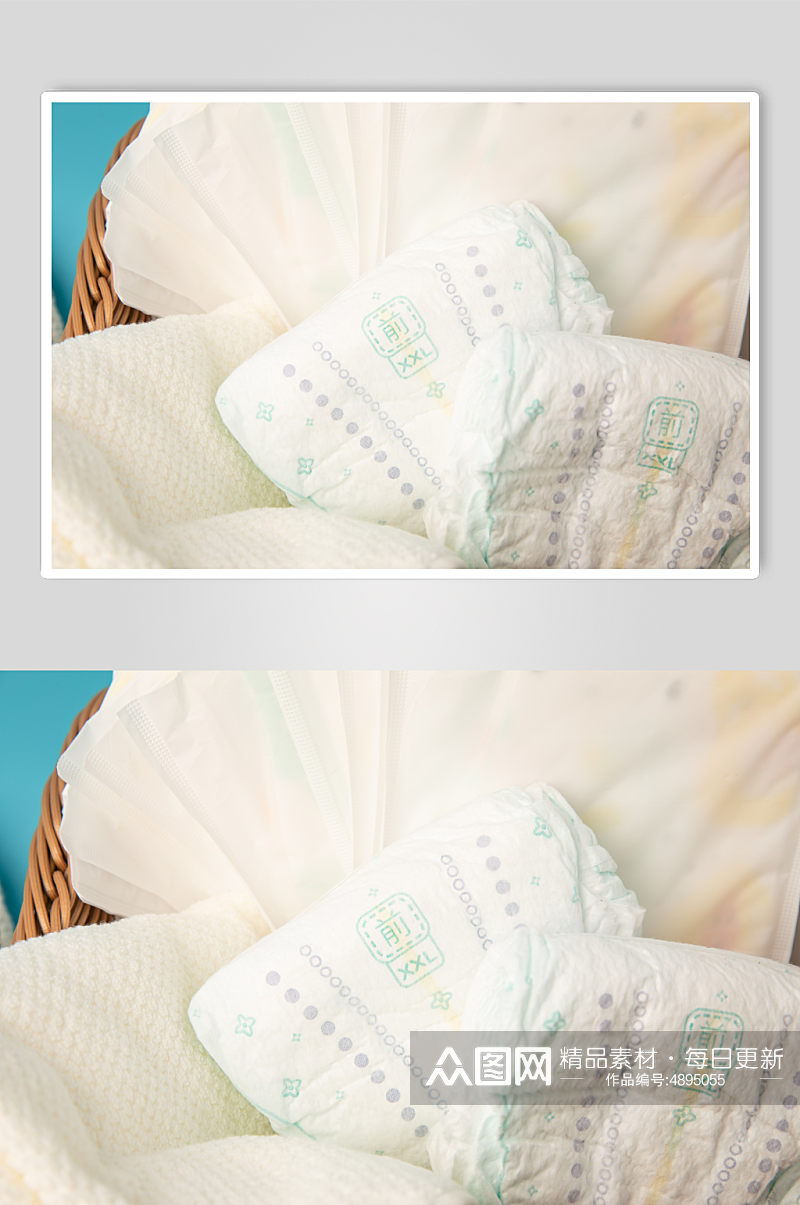 儿童婴儿尿布纸尿裤母婴用品摄影图片素材