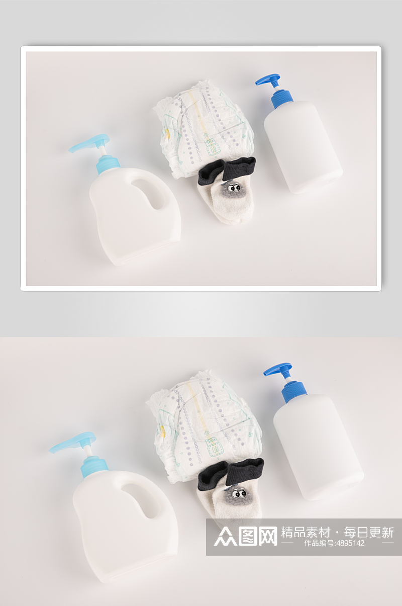 清洗衣服洗衣液母婴用品摄影图片素材