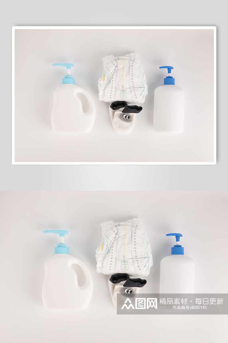 清洗衣服洗衣液母婴用品摄影图片素材