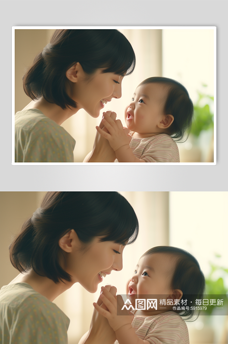 AI数字艺术母婴母亲婴儿肖像人物摄影图素材