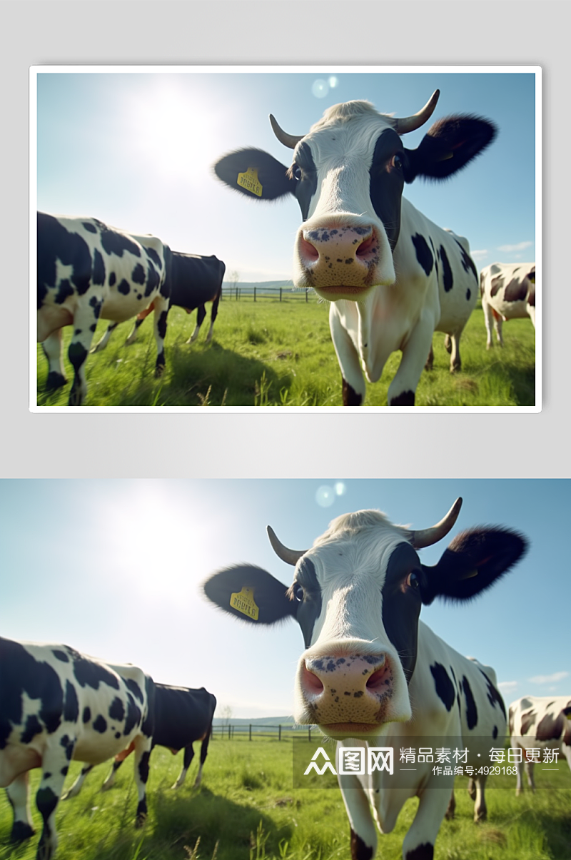 AI数字艺术创意奶牛动物摄影图片素材