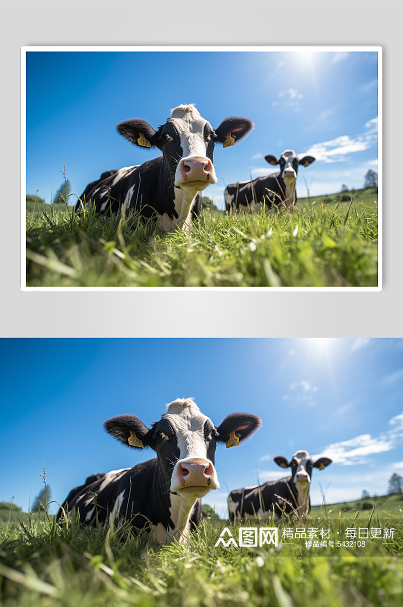 AI数字艺术奶牛动物摄影图片素材