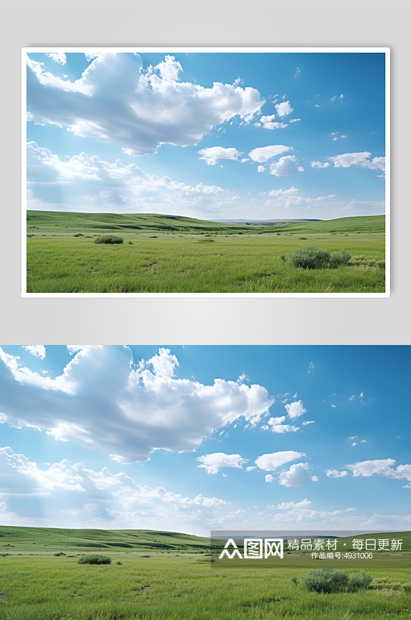 AI数字艺术呼伦贝尔草原内蒙古旅游摄影图素材