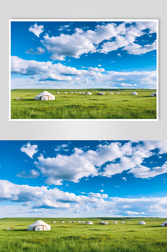 AI数字艺术呼伦贝尔草原内蒙古旅游摄影图