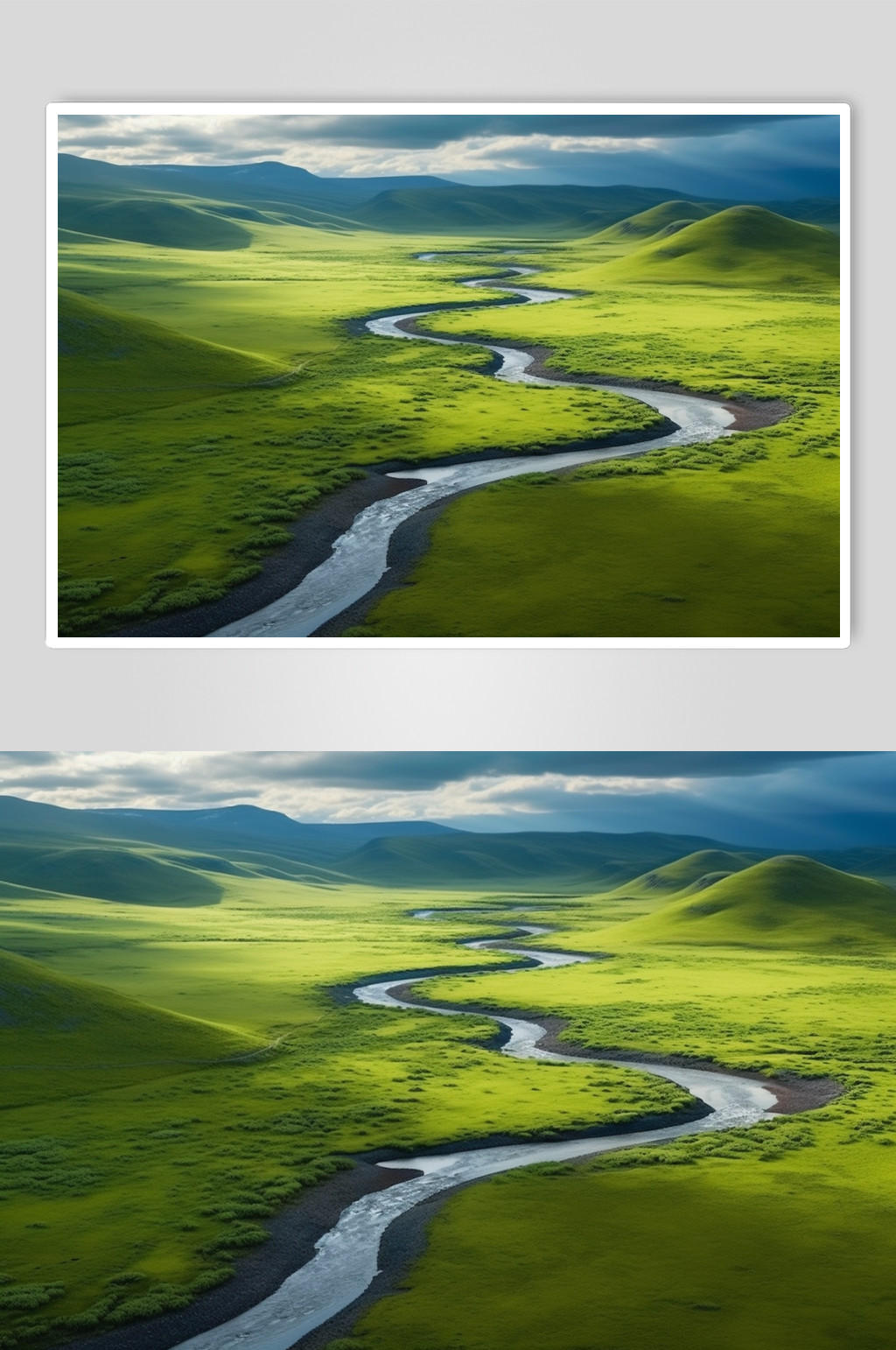 AI數(shù)字藝術(shù)草爾格勒河內(nèi)蒙古旅游攝影圖片素材