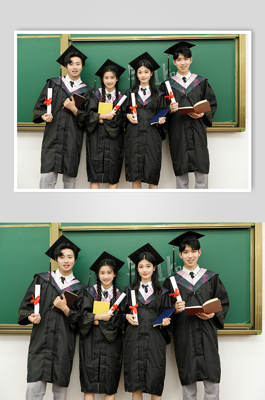 身穿校服年青人学生毕业季人物摄影图片-众图网