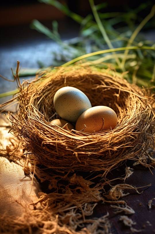 AI数字艺术鸡窝鸟窝鸡蛋农产品摄影图片-众图网