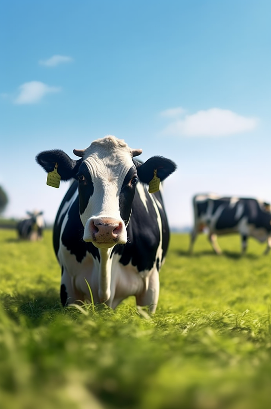 AI数字艺术萌趣牛家畜动物摄影图片