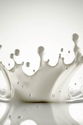 AI数字艺术极简创意牛奶液体飞溅模型元素