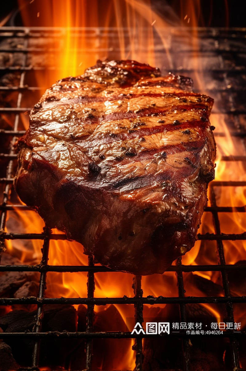 AI数字艺术美味牛排牛肉美食摄影图片素材