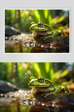 AI数字艺术牛蛙青蛙动物摄影图