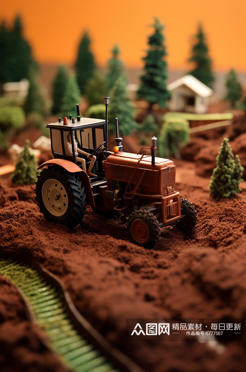AI数字艺术科技农业卡通小模型素材