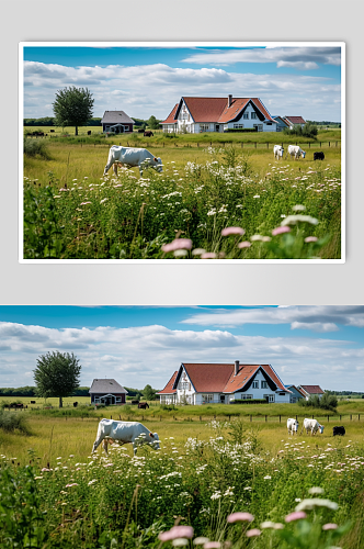 AI数字艺术高清小羊农庄农场摄影图片