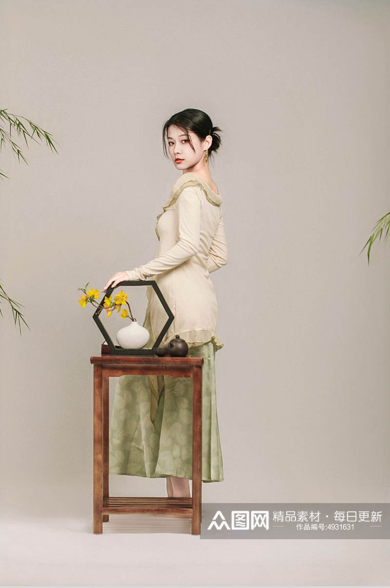 新中式国风时尚女生人物摄影图片素材