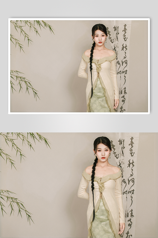 新中式国风时尚女生人物摄影图片-众图网