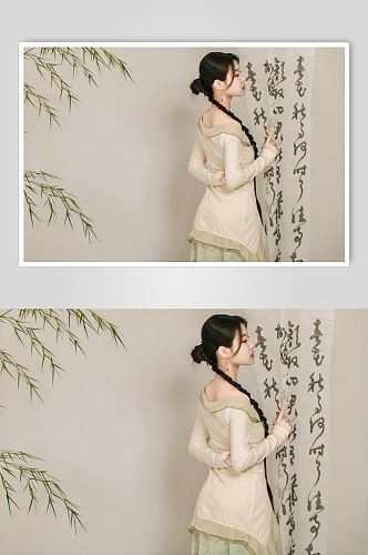 新中式国风时尚女生人物摄影图片