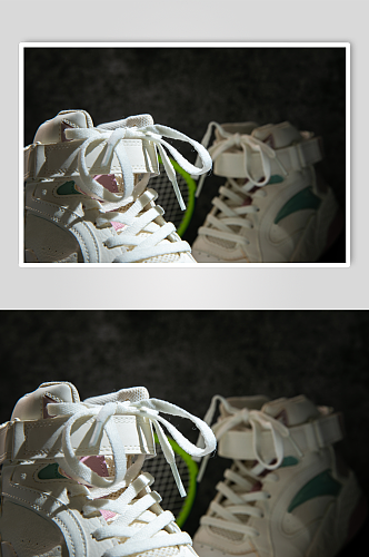 白色运动鞋女鞋摄影图片