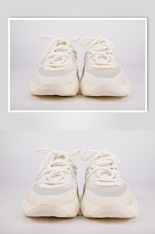 蓝白色运动鞋女鞋摄影图片