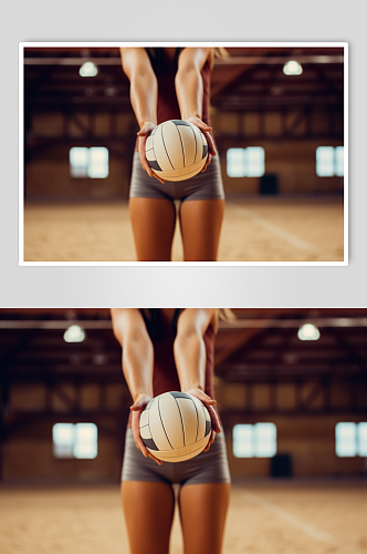 AI数字排球运动摄影图片
