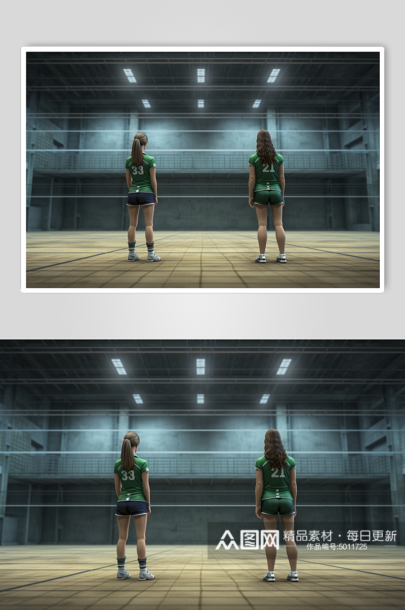 AI数字排球运动摄影图片素材