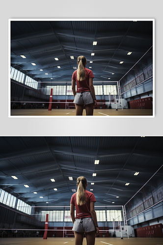 AI数字排球运动摄影图片