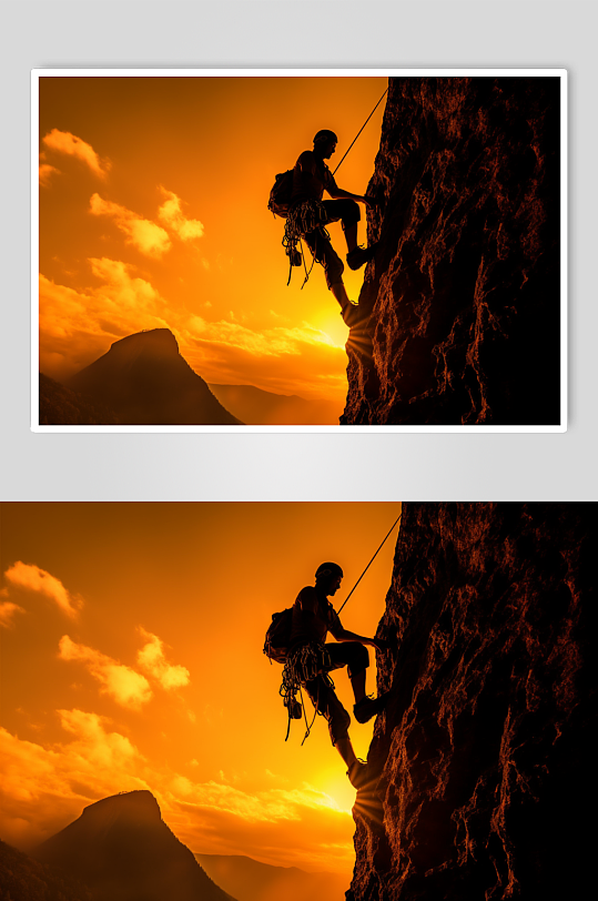AI数字艺术登山攀岩企业精神人物摄影图片-众图网