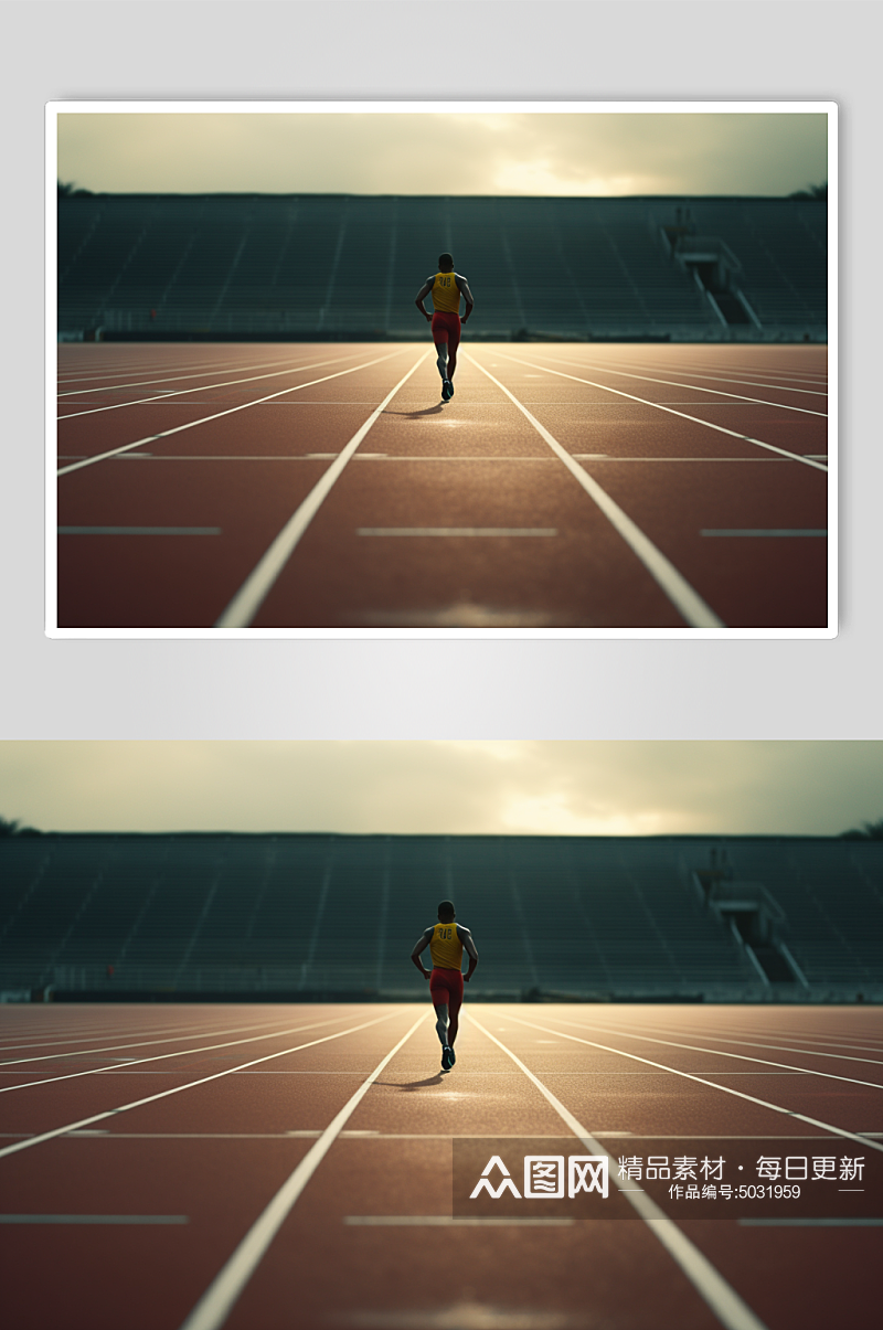 AI数字艺术跑步剪影人物企业摄影图片素材