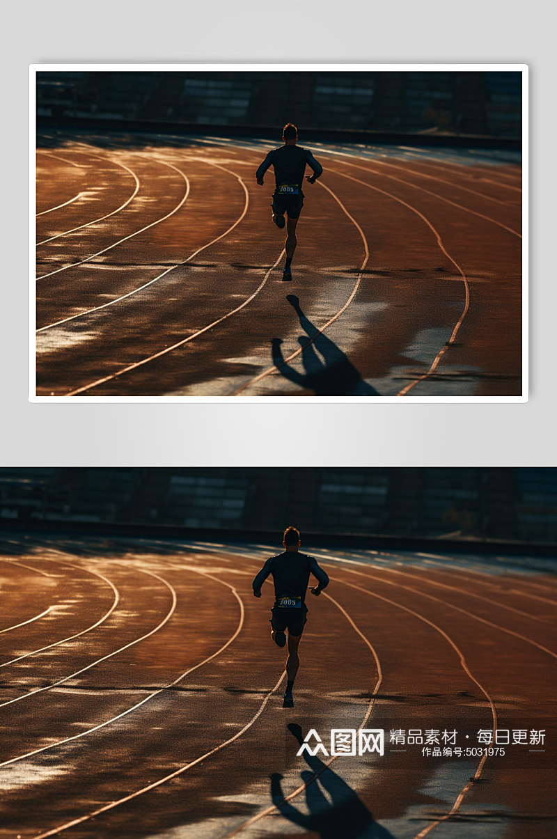 AI数字艺术跑步剪影人物企业摄影图片素材