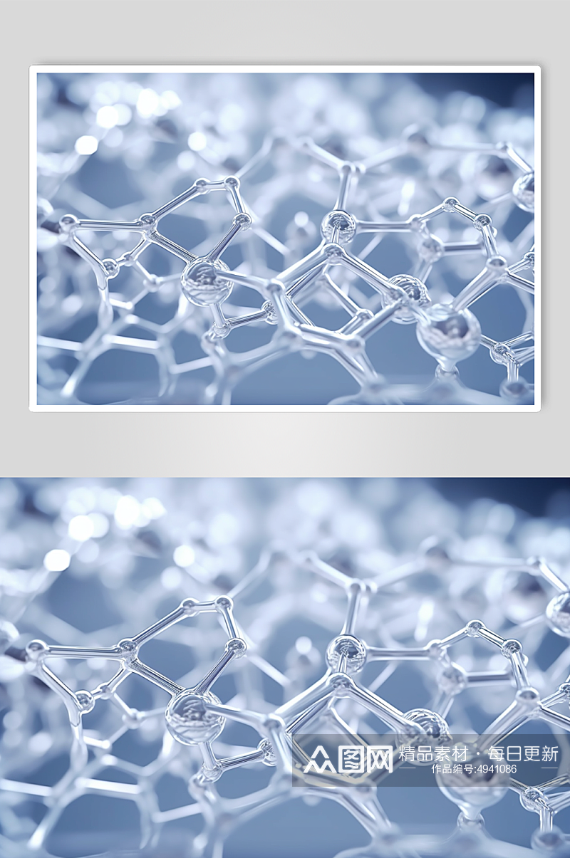 AI数字艺术创意医美液体泡泡分子3d模型素材