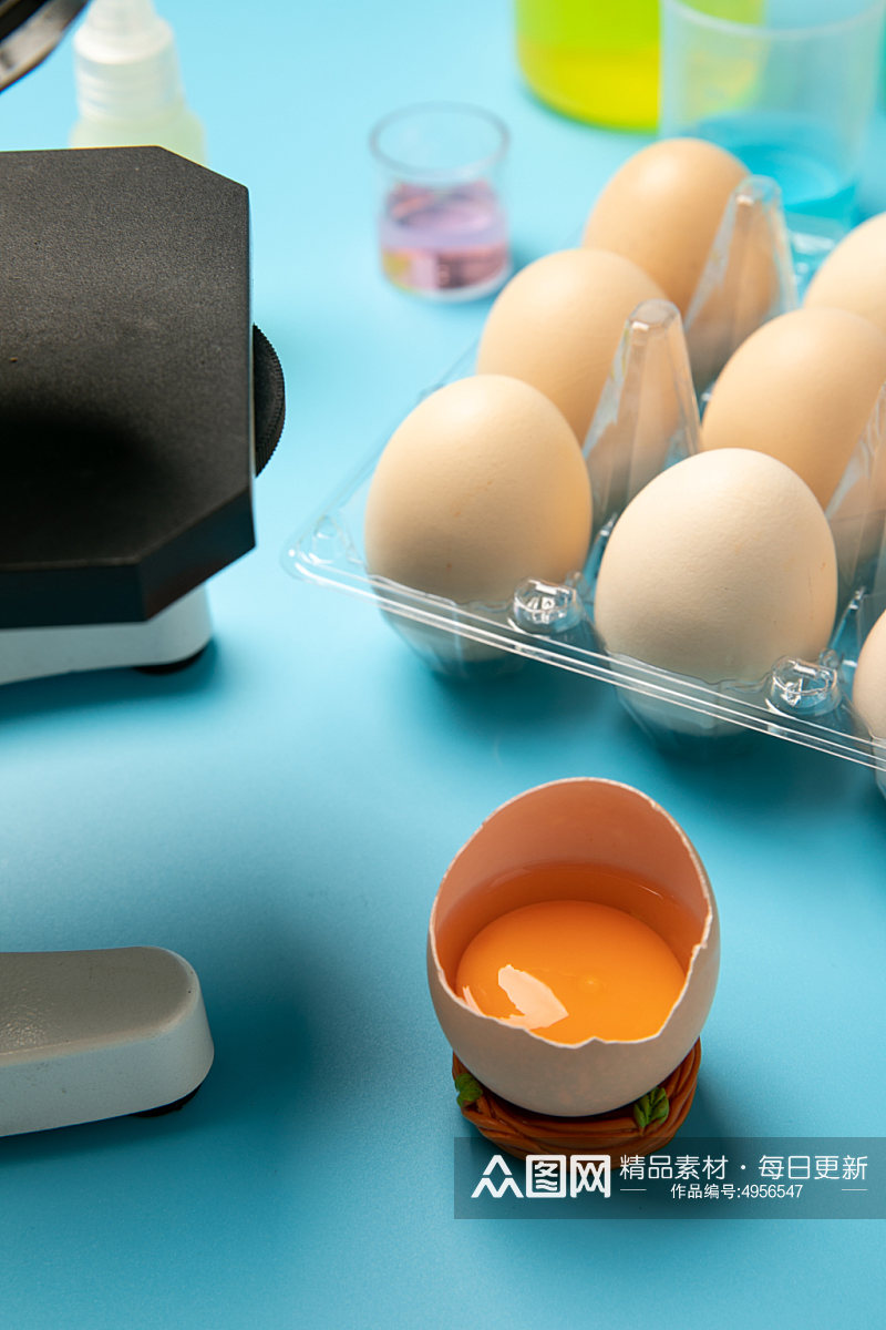鸡蛋食品安全农业科技食品培育摄影图片素材