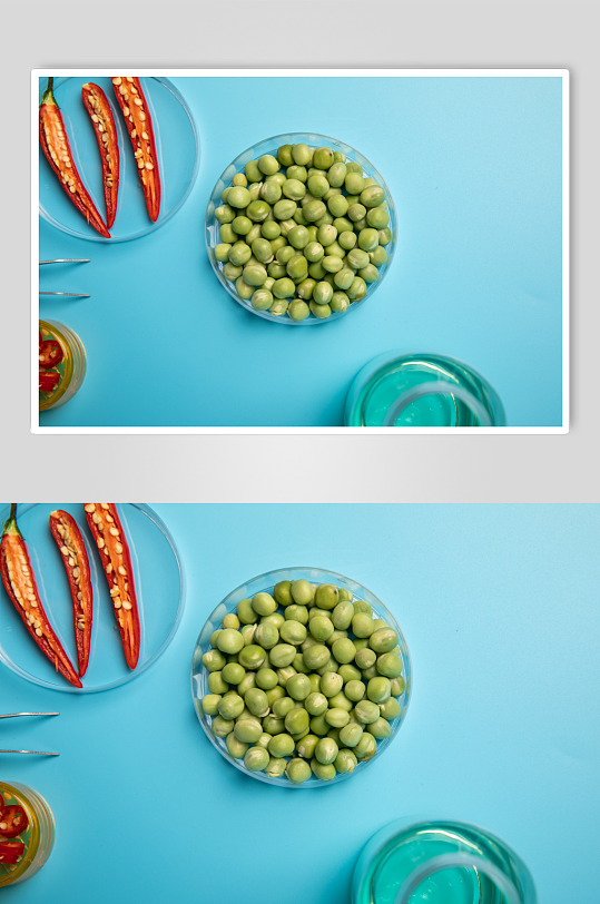 辣椒豌豆食品安全农业科技食品培育摄影图片