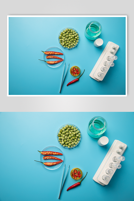 辣椒豌豆食品安全农业科技食品培育摄影图片