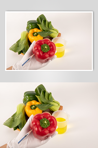 红色甜椒食品安全农业科技食品培育摄影图片