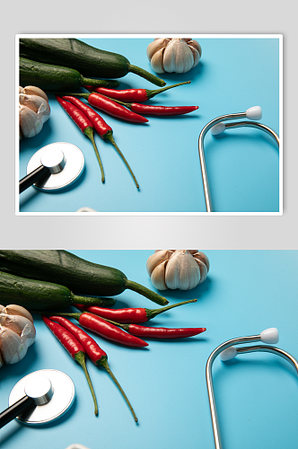 辣椒大蒜食品安全农业科技食品培育摄影图片